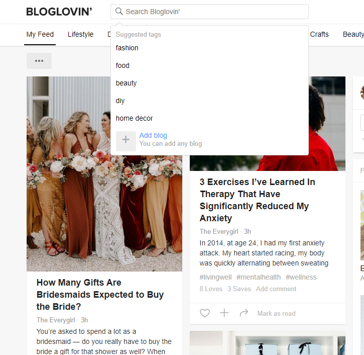 Cadastrando seu blog no Bloglovin'