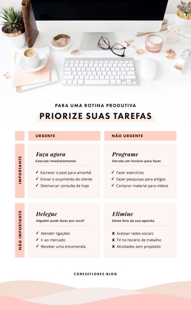 Como Criar Uma Rotina Produtiva Para Realizar Seus Objetivos Produtividade Cores Flores Blog