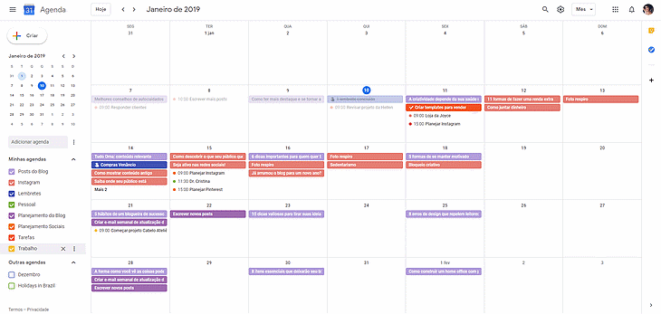 Como criar uma rotina produtiva com Google Calendar